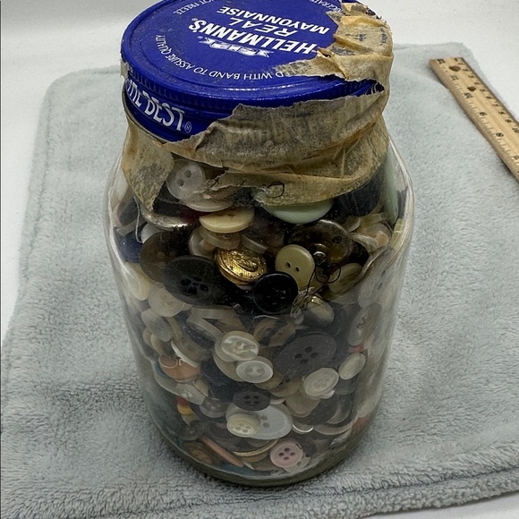 Vintage to Antique Large Jar Mixed Buttons Lot - Picture 7 of 8
